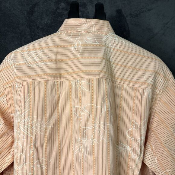 Tommy Bahama Orange Casual Button Down Shirt L - Picture 4 of 10